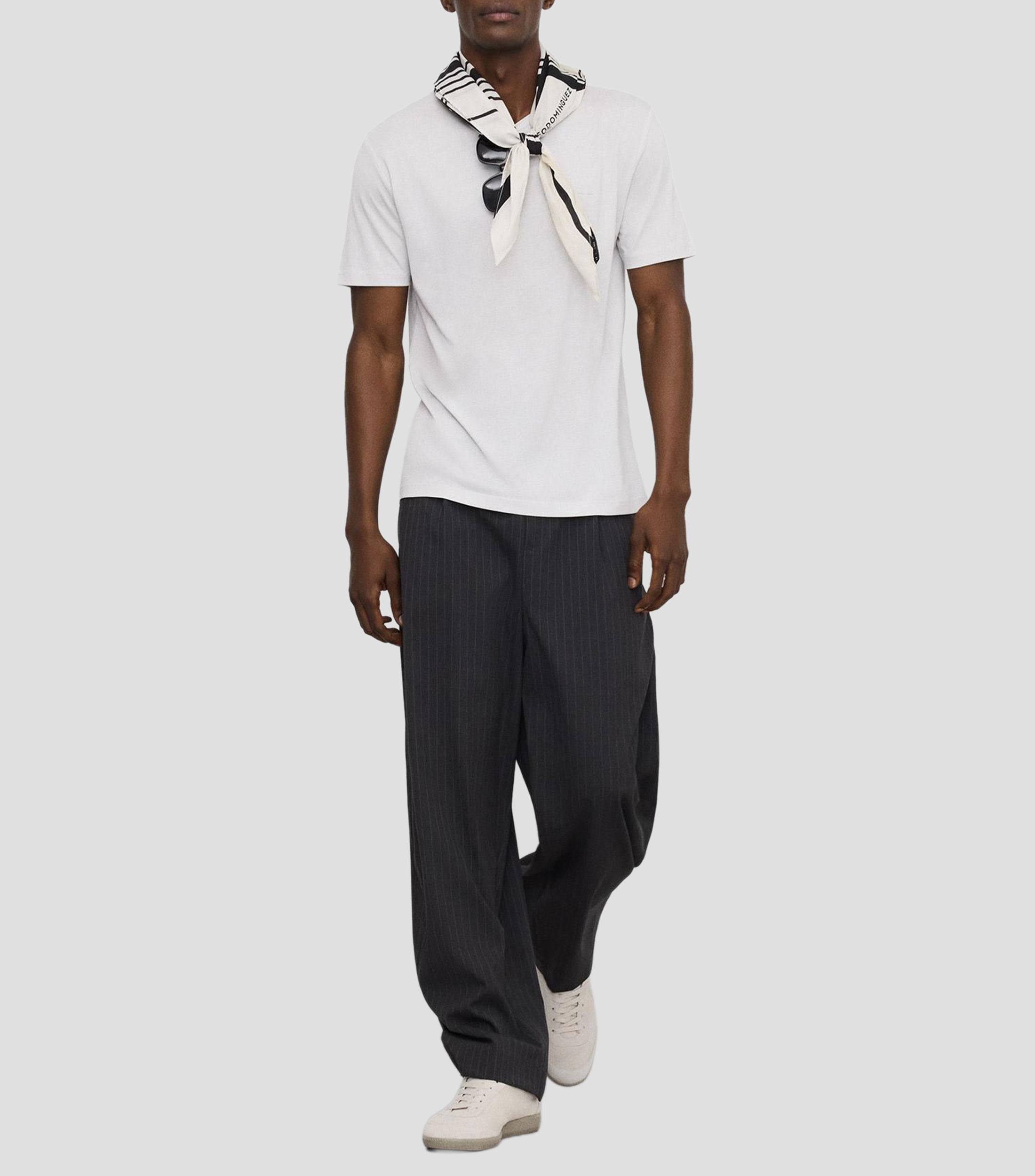 Playera cuello redondo manga corta lisa Hombre